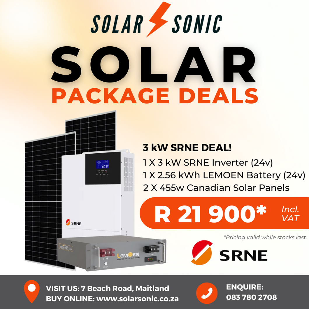 3 kW SRNE Solar Package Deal