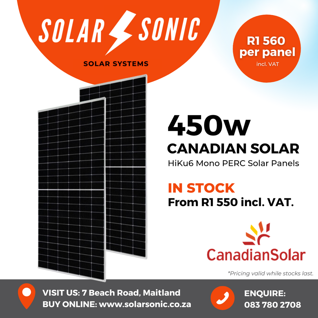450w Canadian Solar - HiKU6 Mono PERC Solar Panels