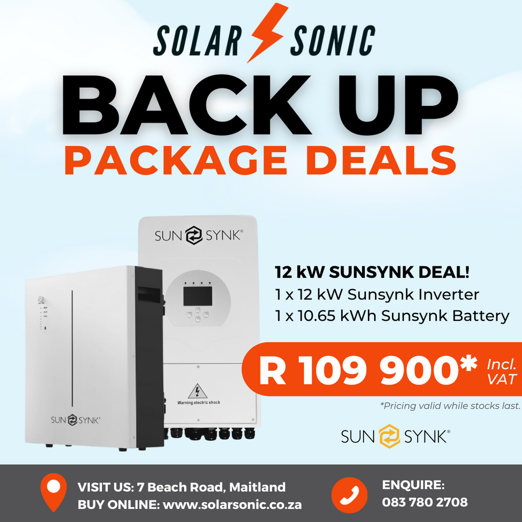 12 kW Sunsynk Package Deal