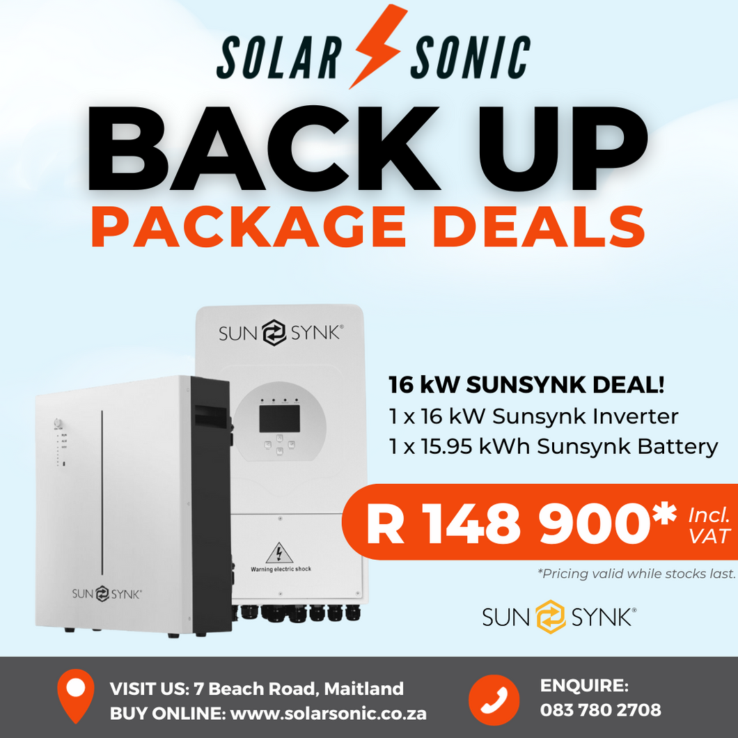 16 kW Sunsynk Package Deal